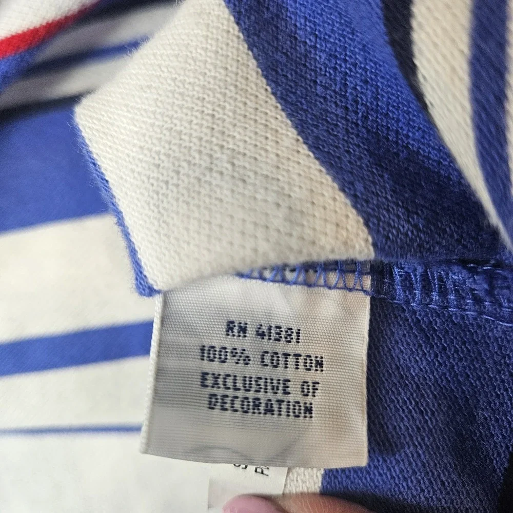 Polo Ralph Lauren Men's Striped Polo‎ Shirt Size XL Red  White Blue Short Sleeve